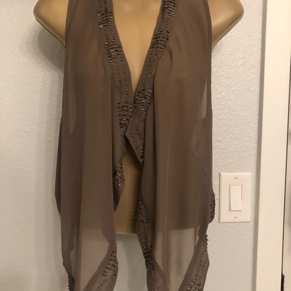 Material Girl Chiffon Dressy Vest! Small - Picture 3 of 6